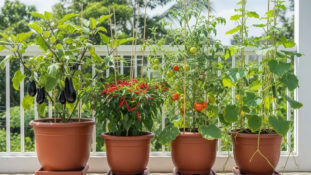 Kebun Terong Kombinasi dengan Sayuran Lain
