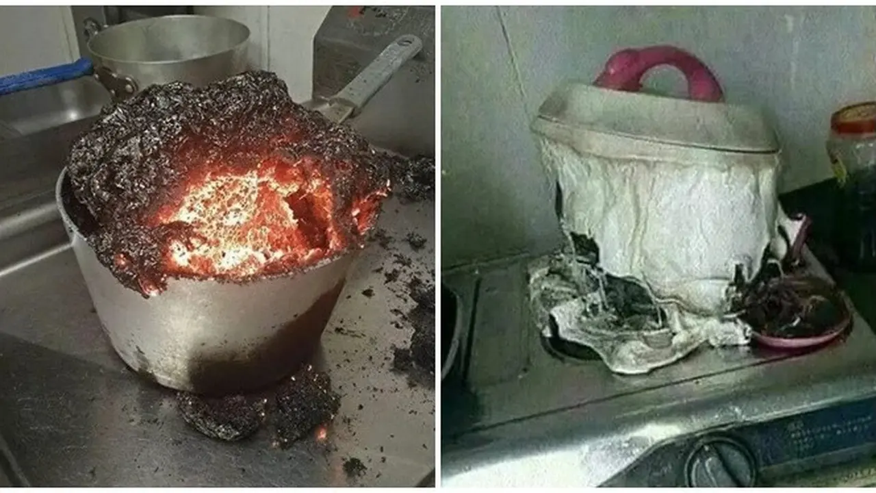 6 Potret Barang hingga Makanan Hangus Ini Bikin Kesal, Dapur Bak Kapal Pecah