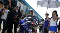 Maverick Vinales di Sirkuit Sentul, Januari 2017.