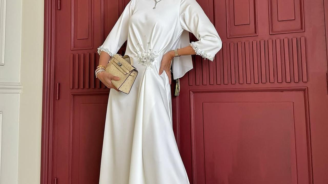 Potret Olla Ramlan dengan Gamis Putih, Pesona Anggun dan Cantik Jadi Satu