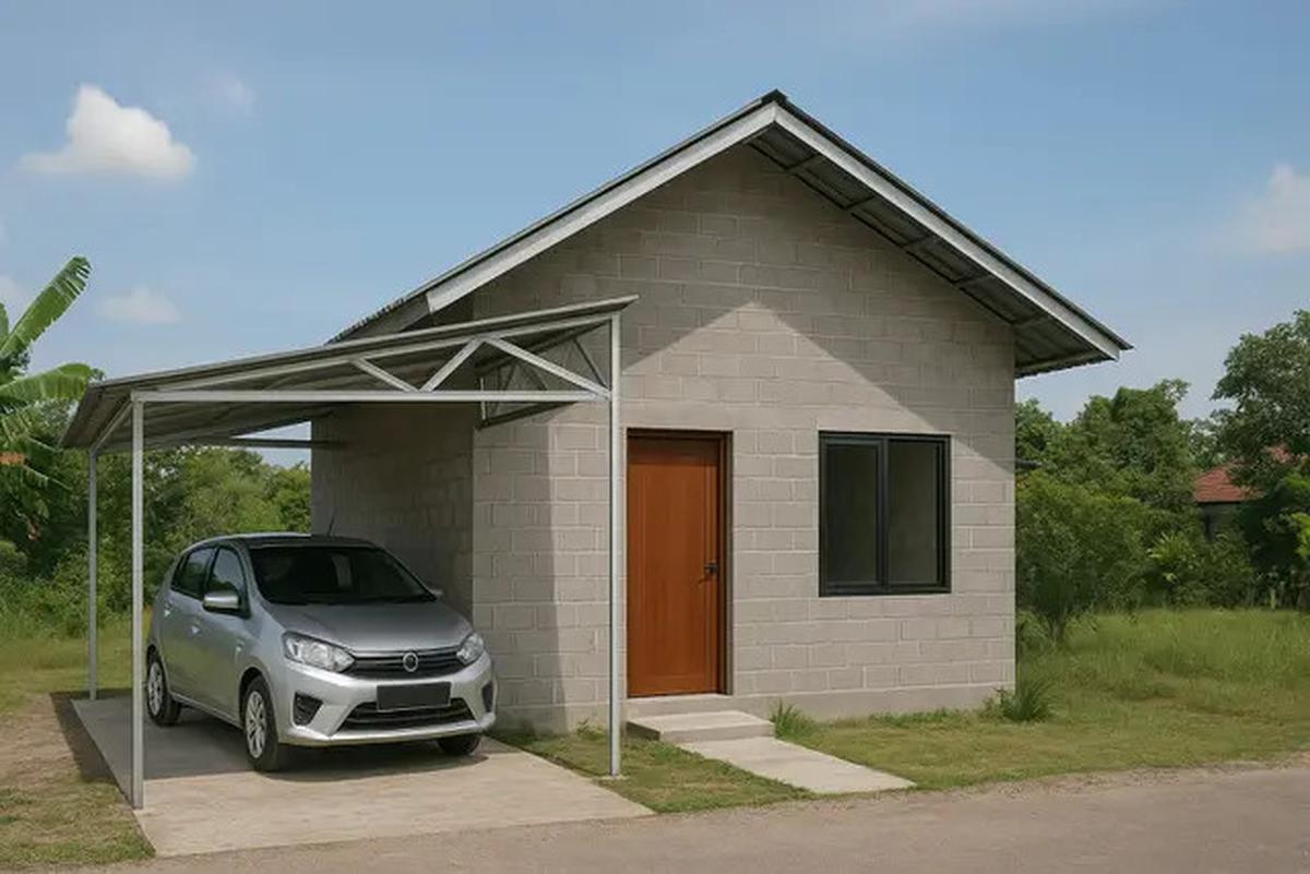 8 Desain Rumah Minimalis dari Batako dan Baja Ringan yang Kokoh &amp; Murah di 2025