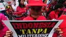 Sejumlah massa dari LBH Jakarta demo didepan Gedung Komisi Pemilihan Pemilu (KPU), Jakarta, Senin (7/7/2014) (Liputan6.com/Faizal Fanani) 