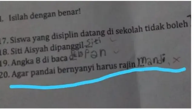 6 Jawaban Anak SD di Soal Ujian Bahasa Indonesia Ini Kocak