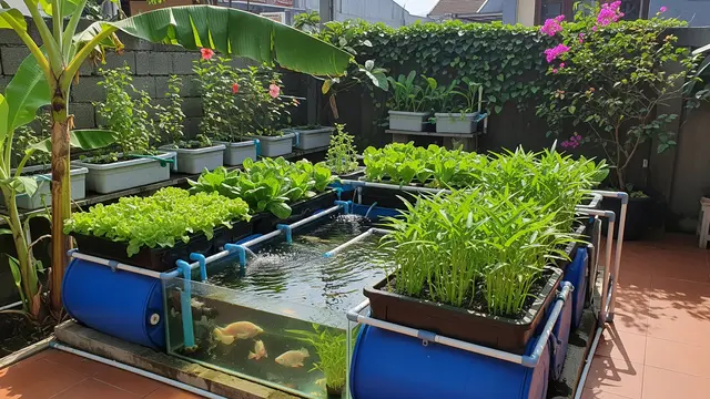 Ide Kebun Mini Rumah yang Menjaga Ketersediaan Sayur Selama Minggu Model Kebun Aquaponik Skala Kecil