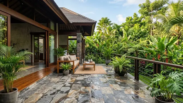 Warna Keramik Lantai Teras yang Bagus untuk Rumah Tropis/AI Generated