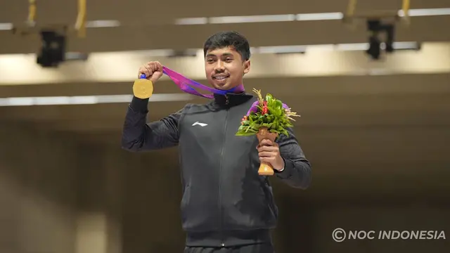 Foto: Sejarah Tercipta, Menembak Sumbang Emas Pertama Lewat Muhammad Sejahtera Dwi Putra di Asian Games Hangzhou 2022