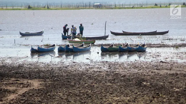 Danau Limboto Mengering, Nelayan Gorontalo Terpaksa Parkir Perahu