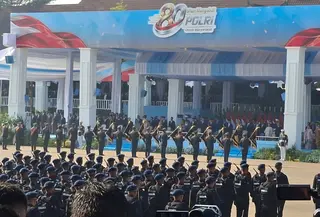 Upacara HUT ke-80 Bhayangkara (Rifqy Alief Abiyya/Liputan6.com)