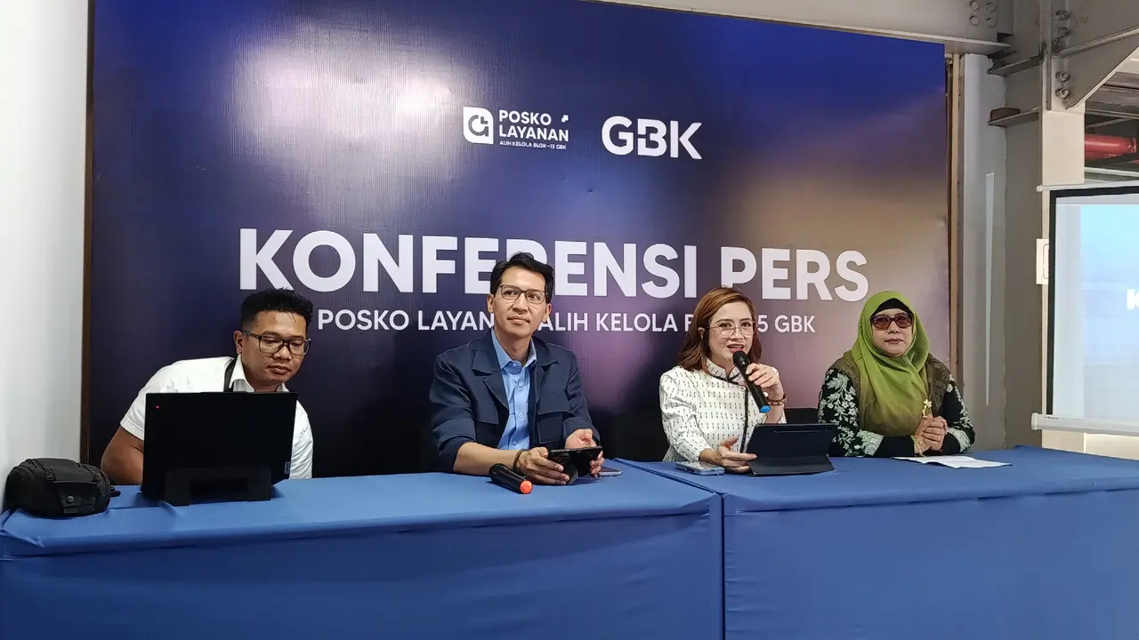 Pusat Pengelola Komplek Gelora Bung Karno (PPKGBK) menghadirkan Posko Layanan Alih Kelola Blok-15 GBK, yang diharapkan sebagai langkah perlindungan terhadap aset negara, termasuk karyawan (Liputan6.com/Rifqy Alief Abiyya)