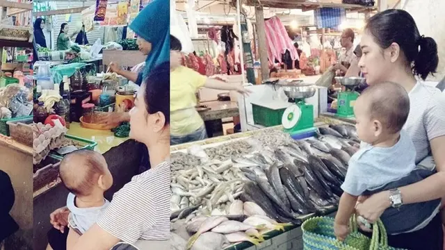 Artis Cantik Ini Ajak Anak Belanja di Pasar (sumber: instagram.com/@uutpermatasari)