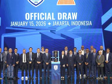 Dalam drawing Piala AFF 2026, Indonesia masuk ke dalam Grup A bersama juara bertahan Vietnam, selain itu ada Singapura, Kamboja dan tim pemenang play-off. (Bola.com/Nur Iman Ali)
