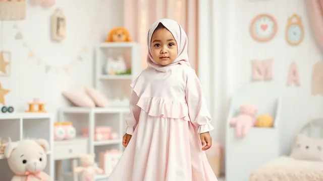 model gamis anak polos