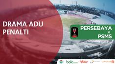 PSMS Medan berhasil menaklukkan Persebaya Surabaya 4-3 dalam babak adu penalti.