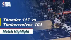 Berita Video Highlights NBA 2019-2020, Oklahoma City Thunder Vs Minnesota Timberwolves 117-104