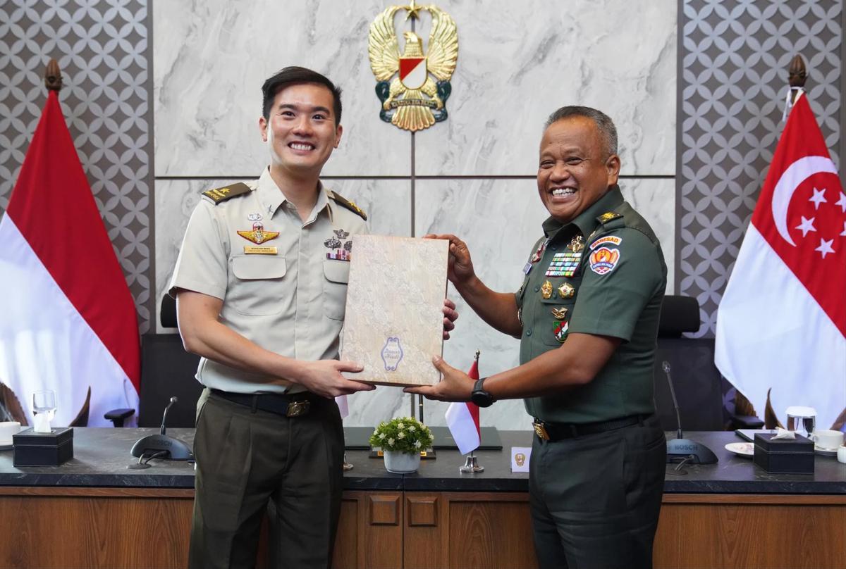 FOTO: Wakasad Terima Kunjungan Wakasad Singapura di Mabesad