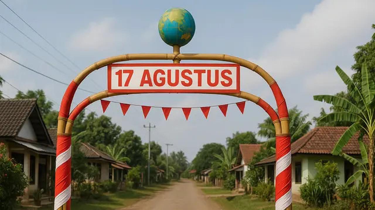 8 Gambar Gapura 17 Agustus dari Bambu Simple, Rekomendasi Dekorasi Kampung yang Estetik