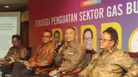 Sesi diskusi Strategi Penguatan Sektor Gas Bumi Indonesia yang digelar Energy Editor Society (E2S), di Jakarta, Jumat (16/5/2025).