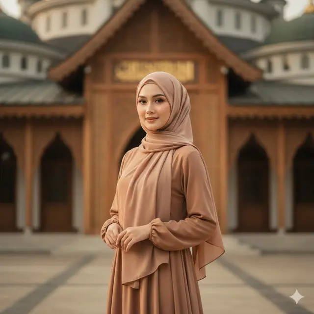 Warna Hijab yang Cocok untuk Gamis Earth Tone