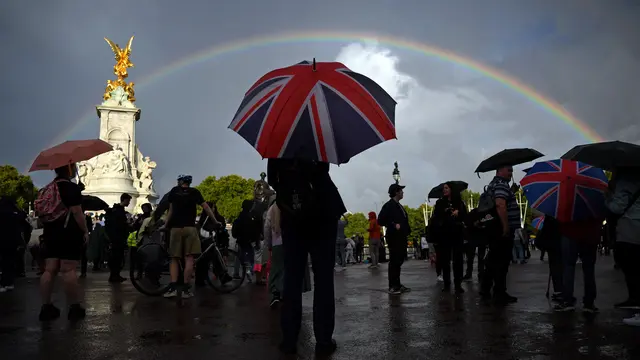 Kemunculan Pelangi saat Ratu Elizabeth II Mangkat