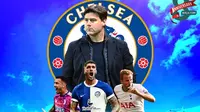 Chelsea - Mauricio Pochettino, Leandro Paredes, Rodrigo De Paul, Harry Kane (Bola.com/Adreanus Titus)