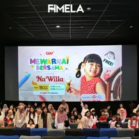Pemutaran film Na Willa menjadi salah satu momen yang paling dinantikan dalam keseruan Fimelahood Playdate: Mom & Kids Movie Day with Na Willa. (Foto: Adrian)