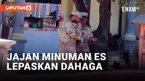 VIDEO: Momen Lucu Tentara Amerika Serikat Jajan Minuman Es di Warung Warga