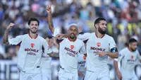 Ekspresi para pemain Persita Tangerang saat laga kontra PSIM Yogyakarta pada pekan pertama BRI Super League 2026/2027 di Stadion Sultan Agung, Bantul, Sabtu (5/9/2026). (Media Persita)