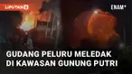 Gudang peluru milik TNI meledak di kawasan Gunung Putri, Bogor. Kejadian itu terjadi pada Sabtu (30/3/2024)