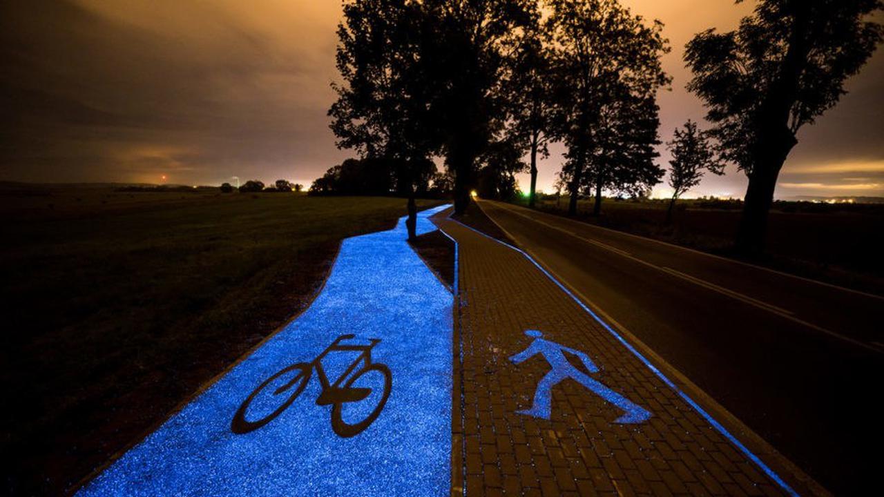 Jalur sepeda bercahaya