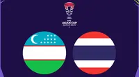 Piala Asia - Uzbekistan Vs Thailand (Bola.com/Adreanus Titus)
