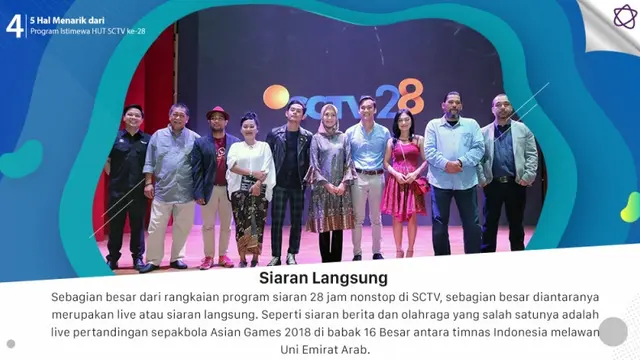 [Bintang] 5 Hal Menarik dari Program Istimewa HUT SCTV ke-28
