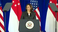 Kamala Harris berpidato di Singapura, Selasa (24/8/2021). Dok: Facebook Livestream Kedubes AS