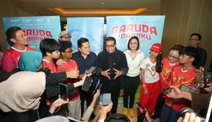 Menteri Ekraf Teuku Riefky Harsya hadiri screening  Film Garuda di Dadaku. (dok. Biro Komunikasi Kementerian Ekonomi Kreatif/Badan Ekonomi Kreatif)