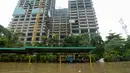 Kondisi banjir yang merendam Jalan Letjen Suprapto, Jakarta Pusat, Sabtu (8/2/2020). Hujan yang mengguyur Jakarta sejak semalam mengakibatkan Jalan Letjen Suprapto terendam banjir. (merdeka.com/Imam Buhori)
