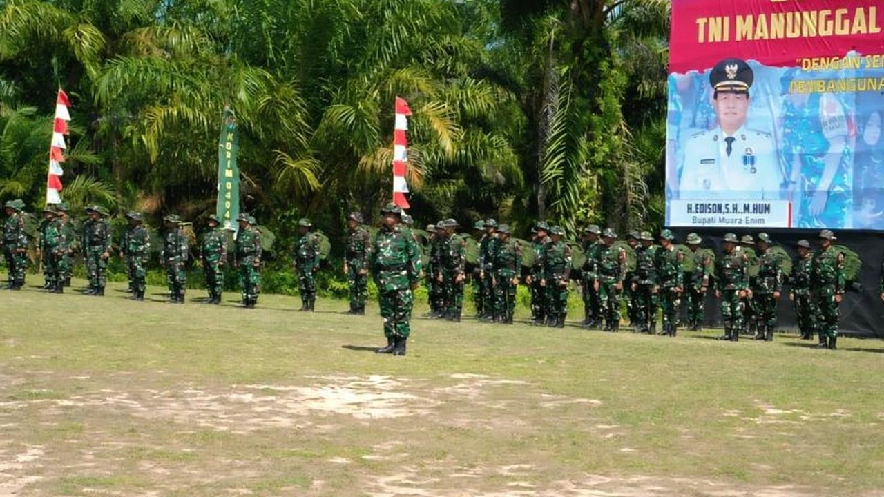 TNI Bangun 965 Meter Jalan, TMMD Muara Enim Ke-126 Sasar 3 Desa Terpencil di Sumsel