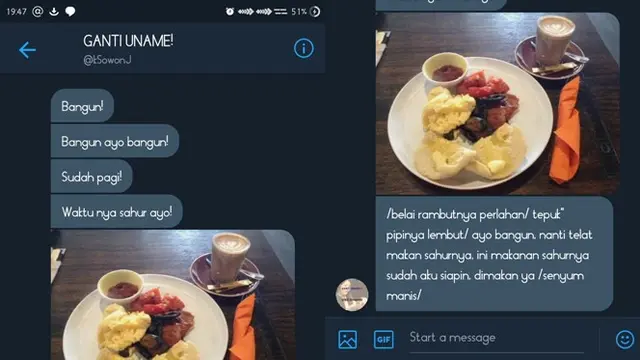 6 Chat Absurd Bangunin Sahur Ini Bikin Elus Dada