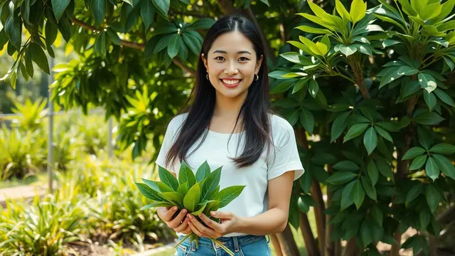 Ilustrasi daun kelor (Image by AI)