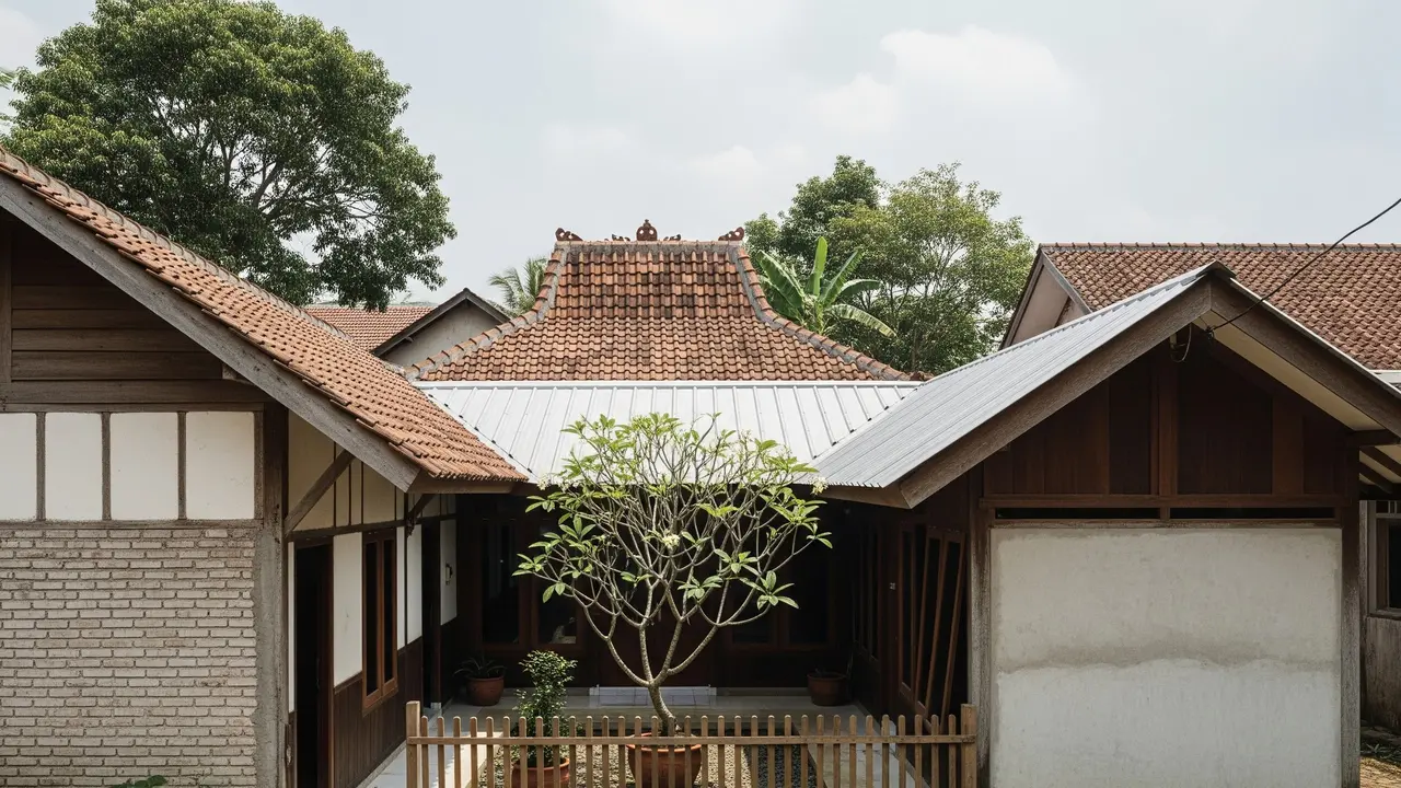9 Inspirasi Rumah Desa dengan Halaman Tengah ala Rumah Jawa Lama, Tradisi dan Modernita