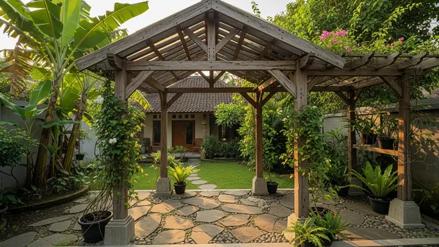 Desain Pergola Kayu untuk Taman Rumah/Gemini AI