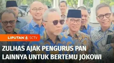 Ketua Umum Partai Amanat Nasional, Zulkifli Hasan, mengajak seluruh pimpinan partai dari berbagai daerah untuk bertemu Presiden Joko Widodo di Istana Negara. Zulkifli Hasan membantah jika pertemuan dengan Jokowi untuk membahas komposisi kabinet di pe...