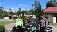 Polres Bone Bolango sita ratusan kendaraan roda dua yang digunakan untuk balap liar (Arfandi Ibrahim/Liputan6.com)