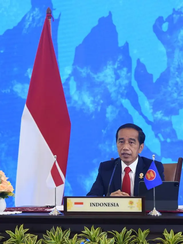 Presiden Joko Widodo ketika menghadiri KTT ASEAN ke-39 secara virtual dari Istana Kepresidenan Bogor, Selasa 26 Oktober 2021. (Foto: Lukas - Biro Pers Sekretariat Presiden)
