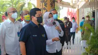 Menteri BUMN Erick Thohir dalam kunjungan kerjanya di Lampung, pada Sabtu (15/10).
