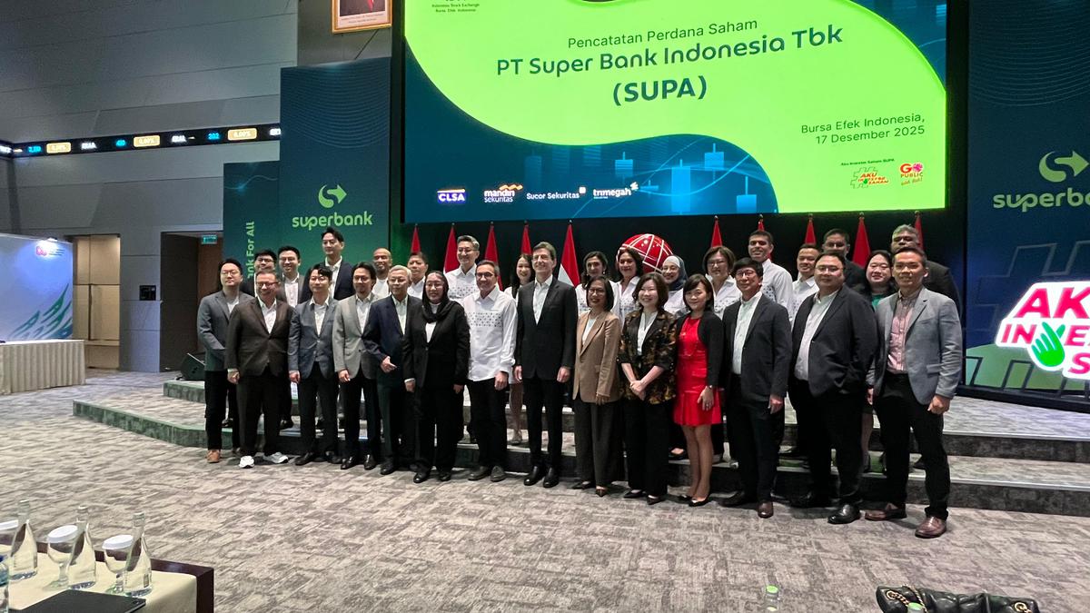 Saham Superbank (SUPA) Melonjak Rp 155 saat Pencatatan Perdana di BEI