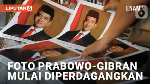 VIDEO: Pedagang Bingkai Mulai Jual Foto Presiden dan Wapres Bergambar Prabowo - Gibran