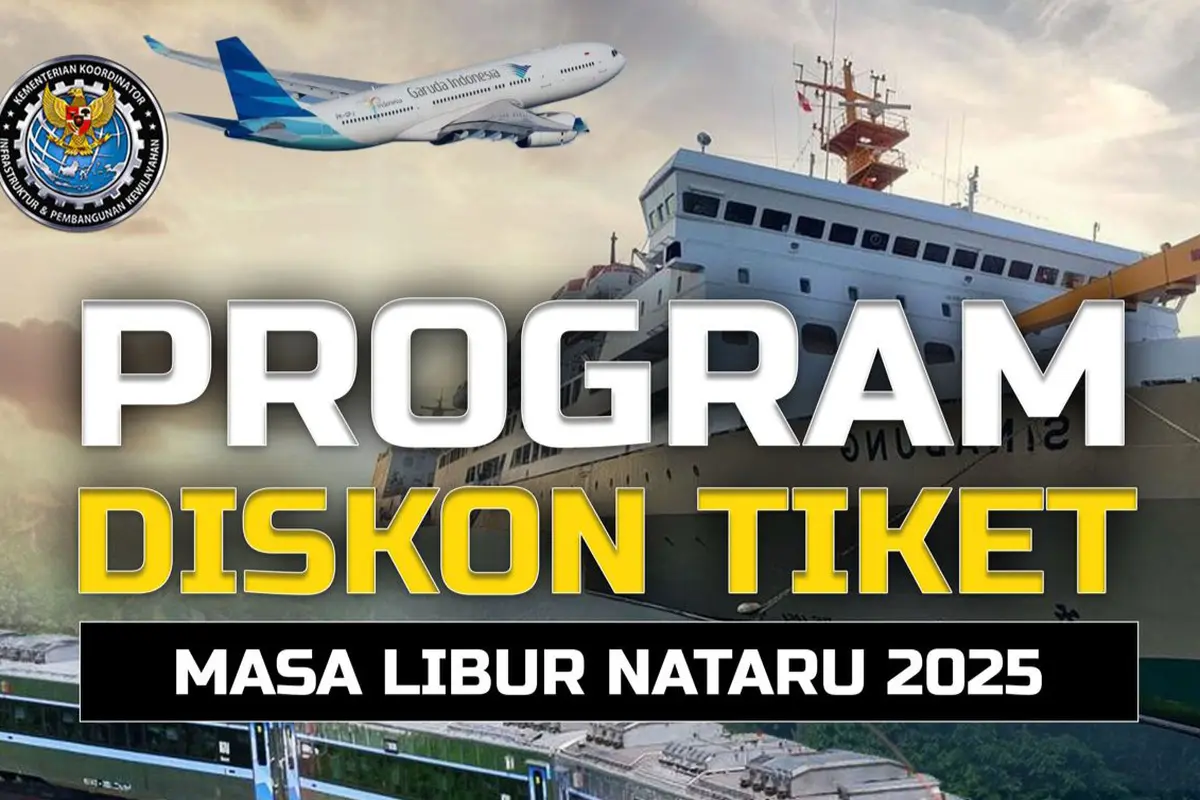 Diskon tiket angkutan selama periode libur Natal 2025 dan Tahun Baru 2026 (Nataru).
