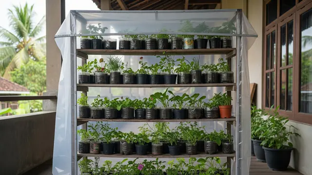 Rumah Kaca dari Rak Bertingkat