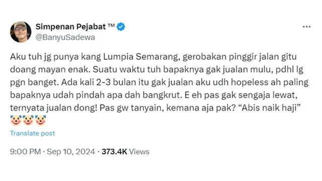 6 Cerita Work Life Balance Pedagang Langganan Netizen, Menikmati Hidup