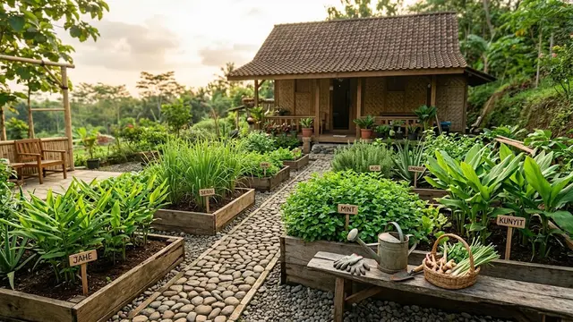 Ide Kebun Kecil untuk Mendukung Gaya Hidup Tenang dan Hemat/AI Generated