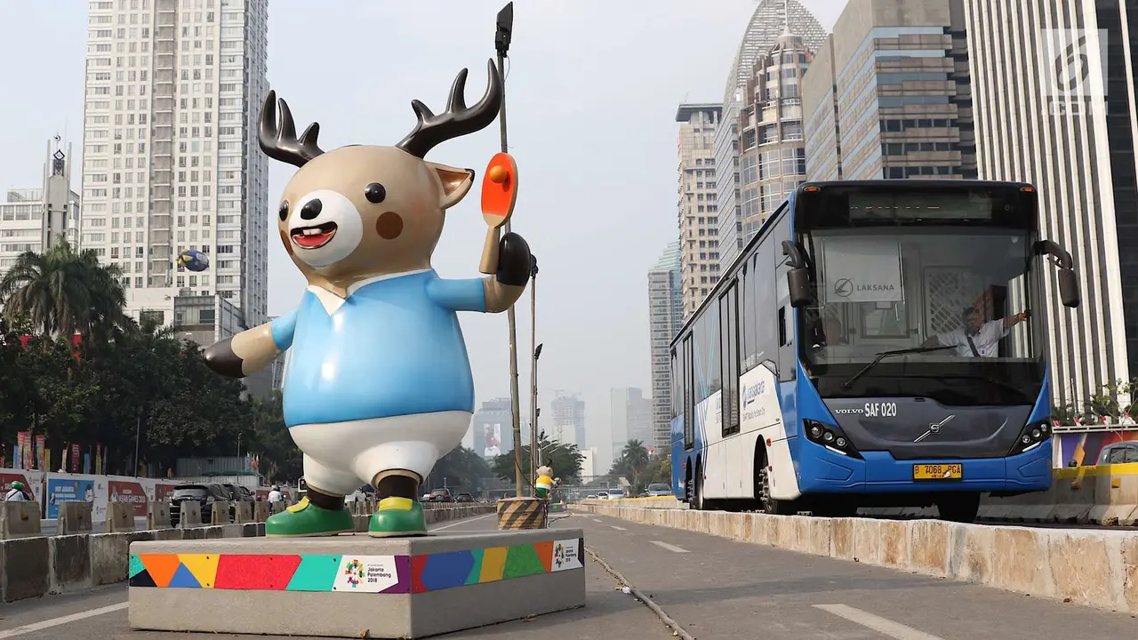 Patung Maskot Asian Games 2018 Hiasi Jalan Sudirman